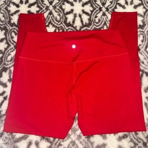 Red Lululemon leggings NWOT